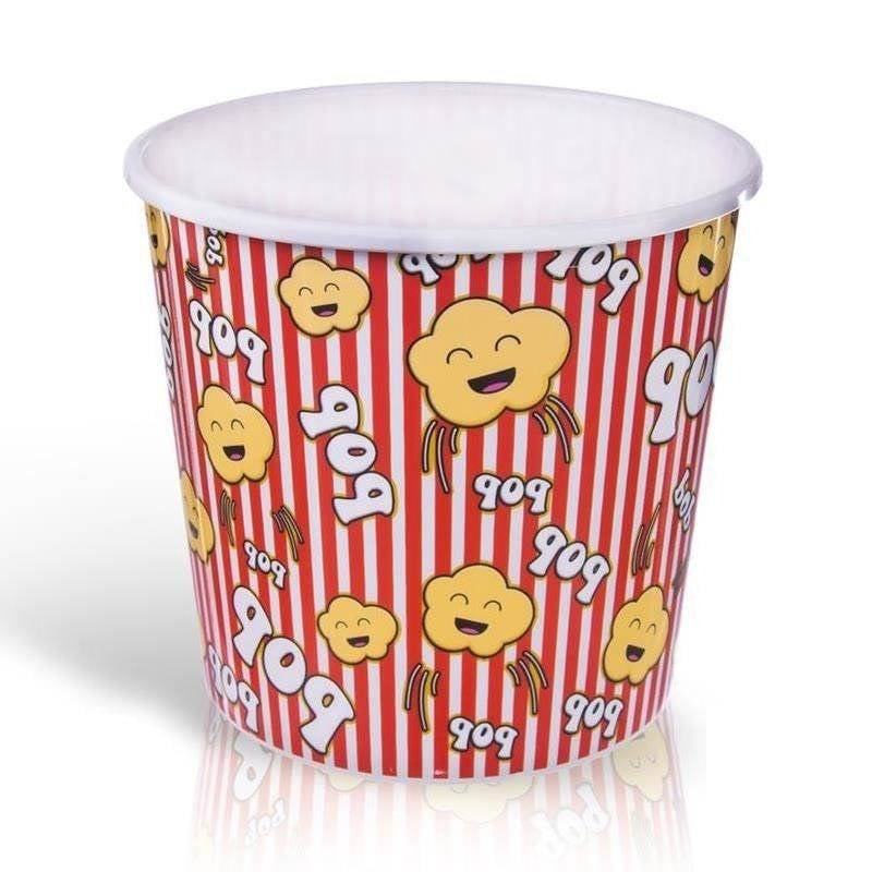 Perfect popcorn bowl 3.4L for movie nights with popcorn motifs