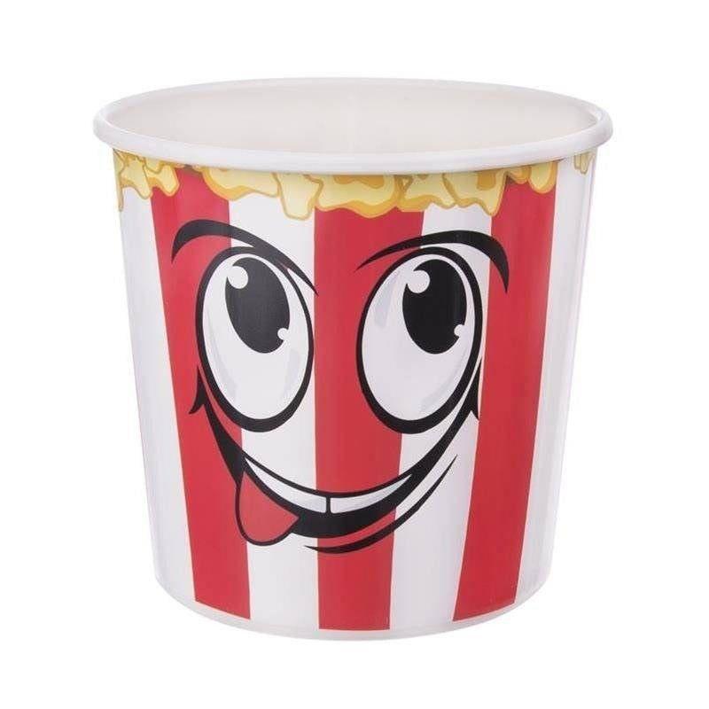 Perfect popcorn bowl 3.4L for movie nights with popcorn motifs