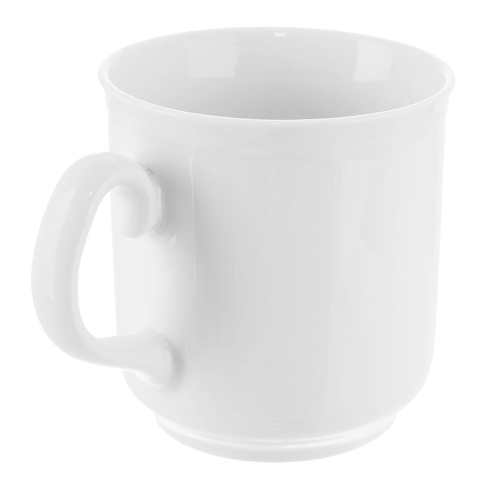 Perfect porcelain mug for coffee and tea, with comfortable handle