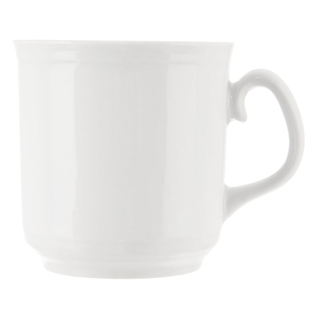 Perfect porcelain mug for coffee and tea, with comfortable handle
