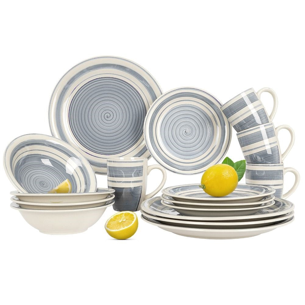 Perfect stoneware service for 4 people - 16 pieces