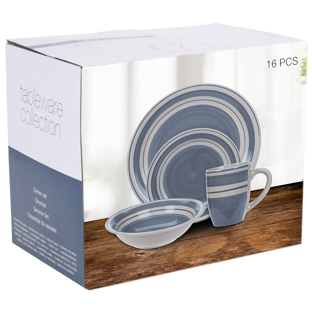 Perfect stoneware service for 4 people - 16 pieces