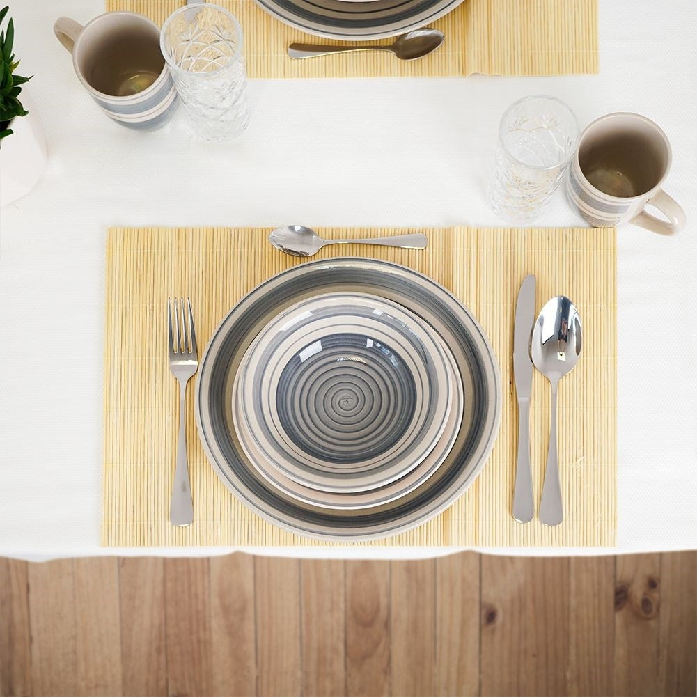 Perfect stoneware service for 4 people - 16 pieces