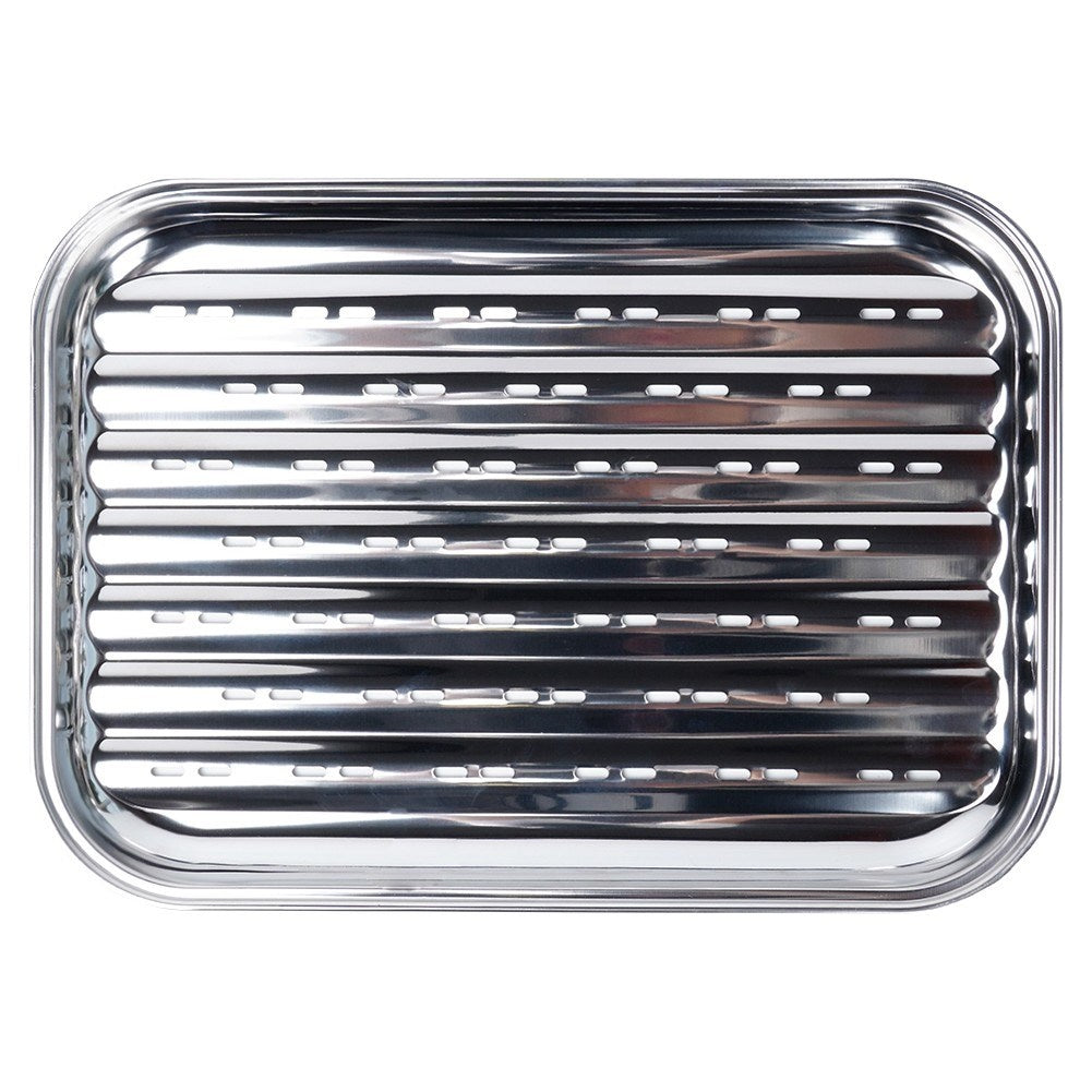 Perforated Stainless Steel Grill Plate for Meat, Fish, Vegetables & Fruit