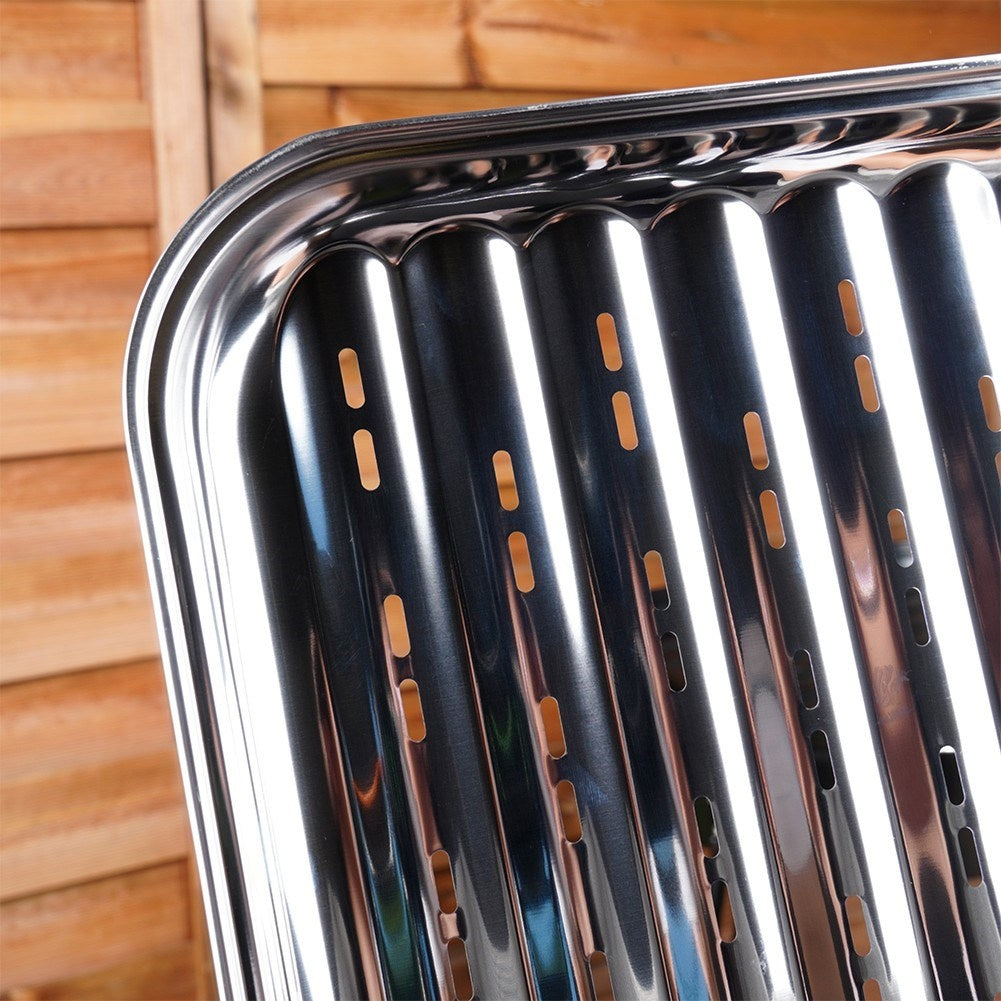 Perforated Stainless Steel Grill Plate for Meat, Fish, Vegetables & Fruit