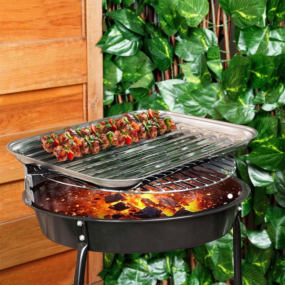Perforated Stainless Steel Grill Plate for Meat, Fish, Vegetables & Fruit