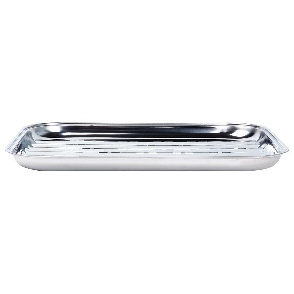 Perforated Stainless Steel Grill Plate for Meat, Fish, Vegetables & Fruit
