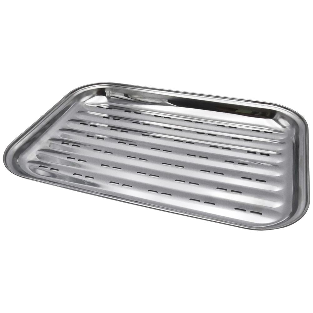 Perforated wavy grill plate with non-stick, saves money environmentally friendly