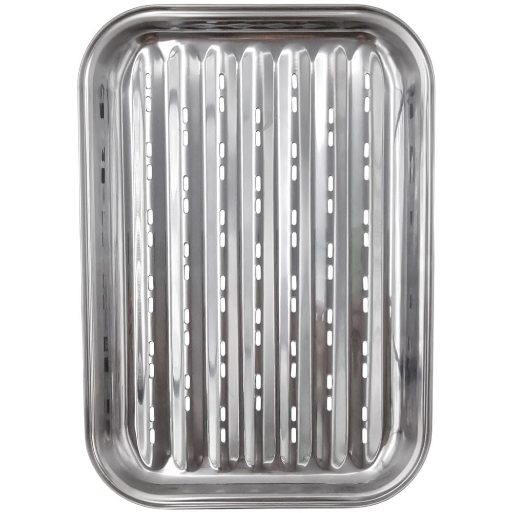 Perforated wavy grill plate with non-stick, saves money environmentally friendly
