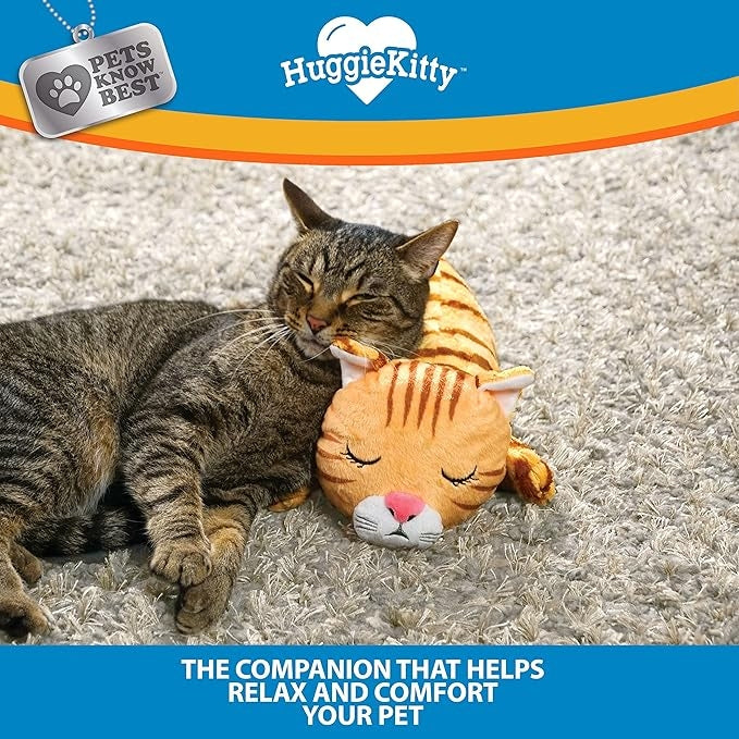 Pet Comfort Toy with Heartbeat – Orange Tabby