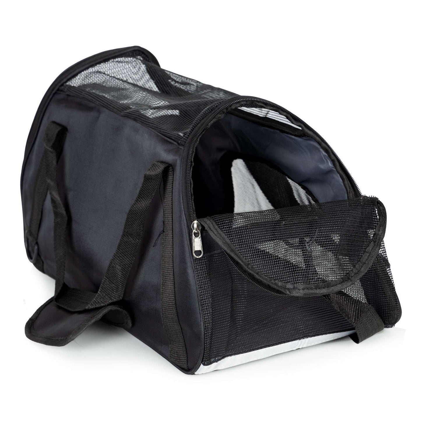 Pet Travel Carrier Bag with Ventilation Mesh, Black