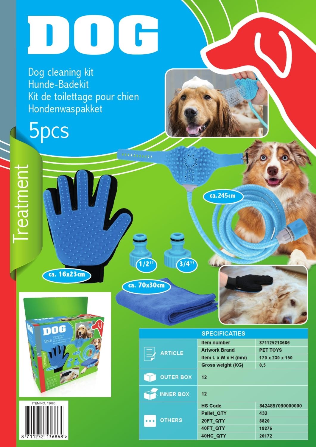 Pet Treatment 5 PCSPet Dog Washer & Cleaner