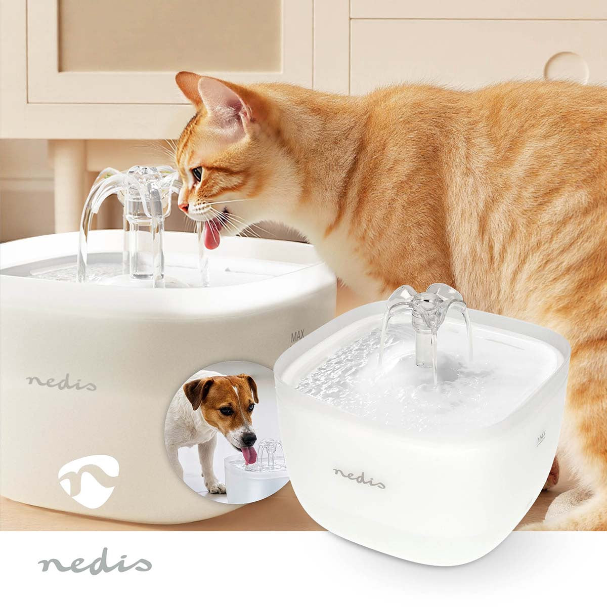 Pet Water Fountain, 2L Capacity, Ultra-Quiet Pump