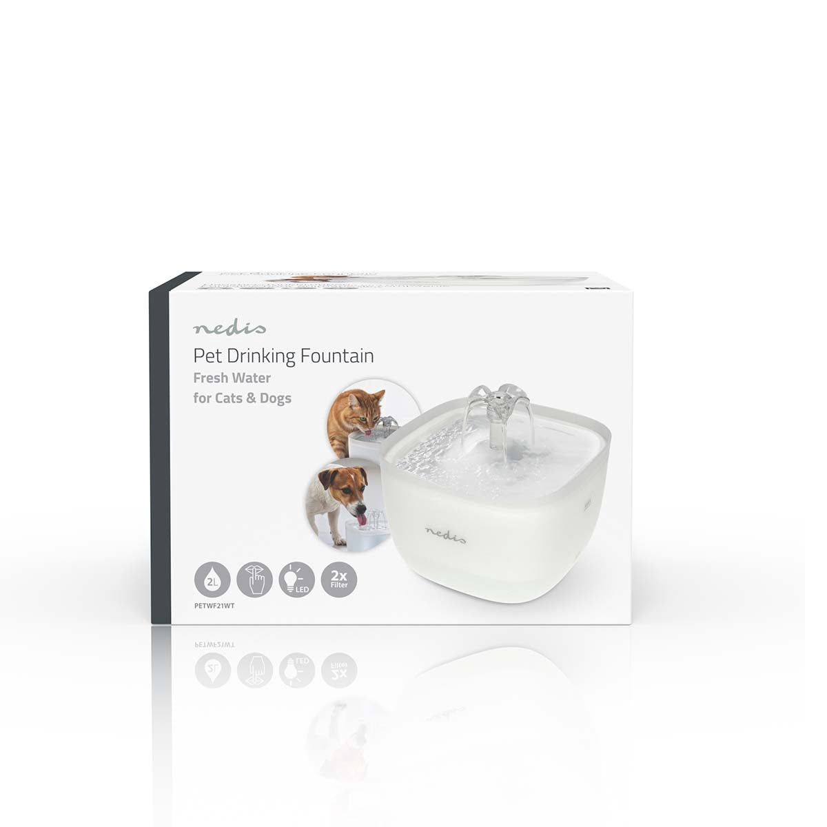 Pet Water Fountain, 2L Capacity, Ultra-Quiet Pump