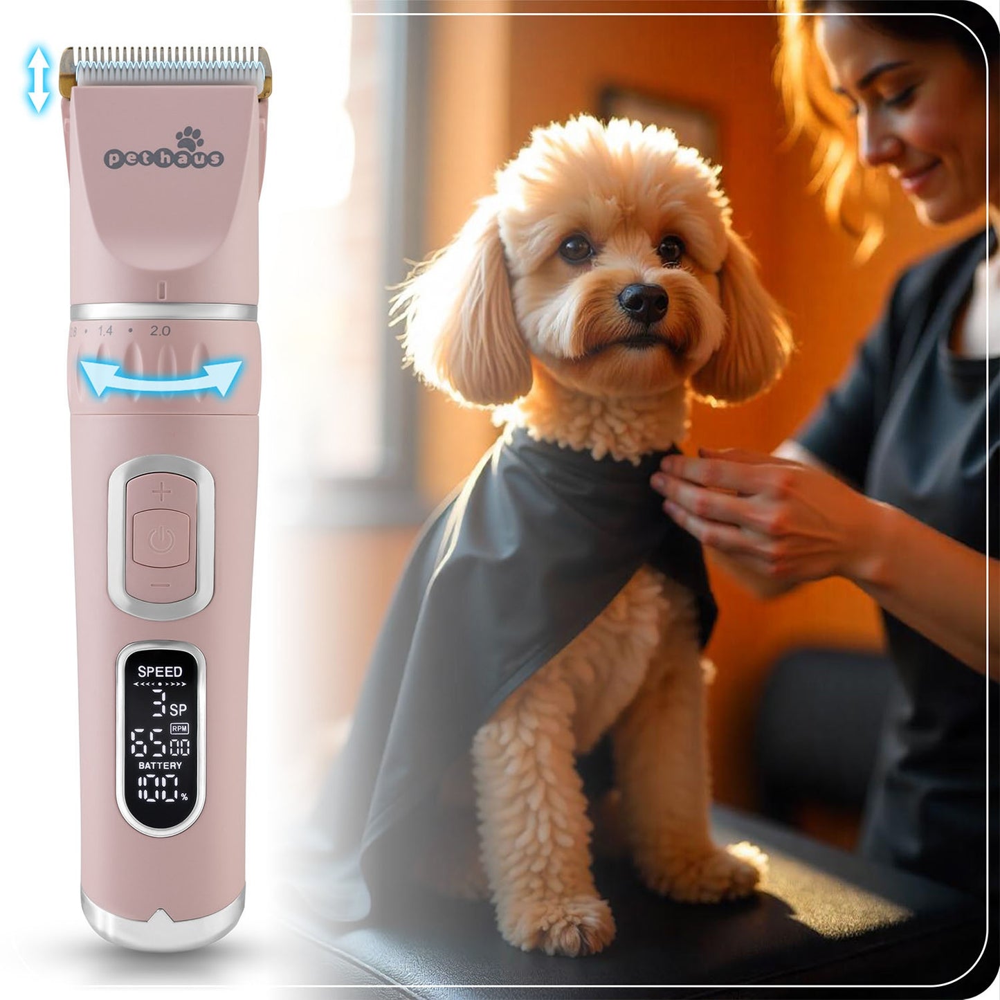 Pethaus PH-100 animal clipper, pink