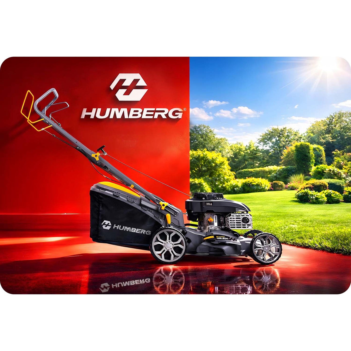 Petrol Lawn Mower with Drive, 40 cm, 45 L, 141cc Engine
