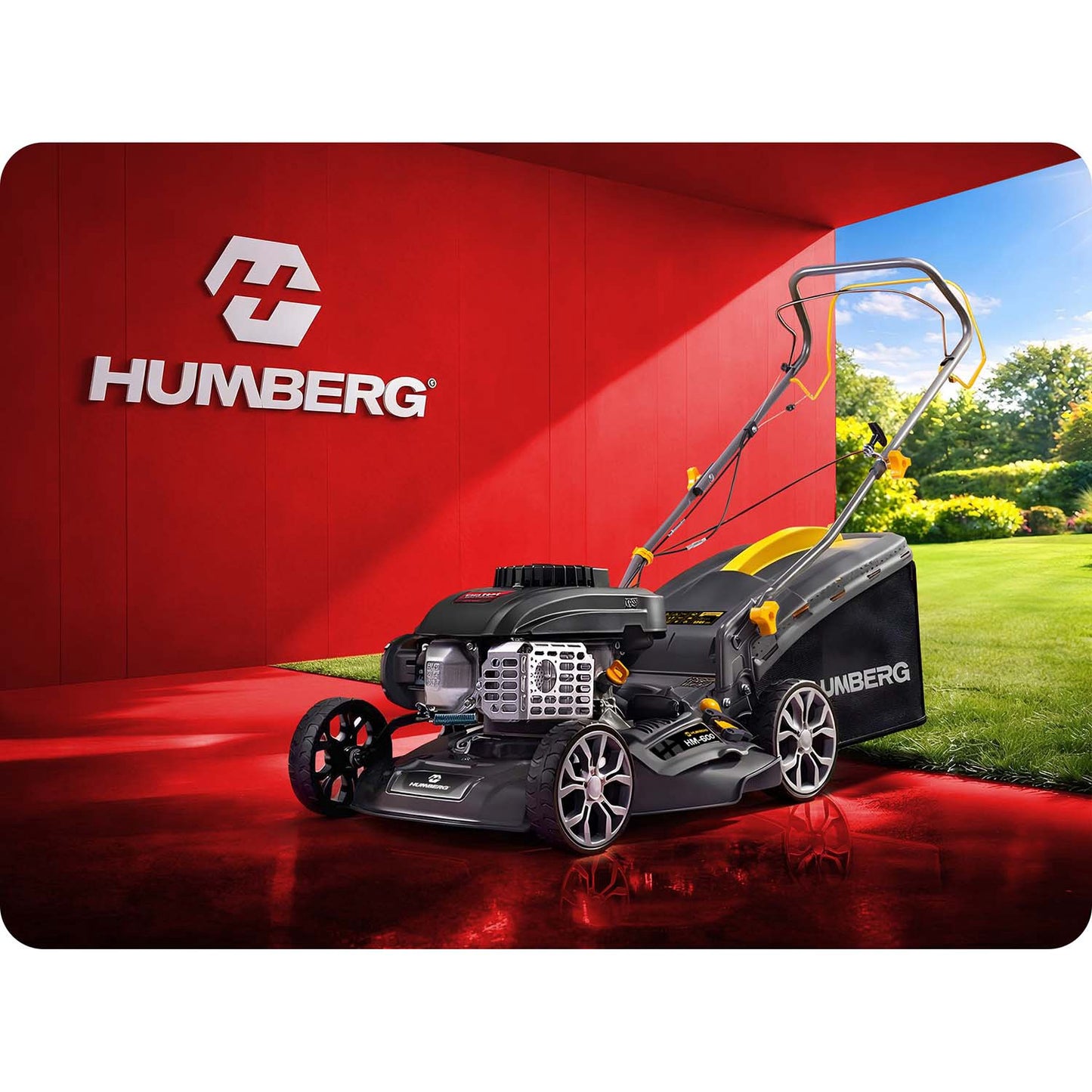 Petrol Lawn Mower with Drive, 40 cm, 45 L, 141cc Engine