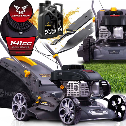Petrol Lawn Mower with Drive, 40 cm, 45 L, 141cc Engine
