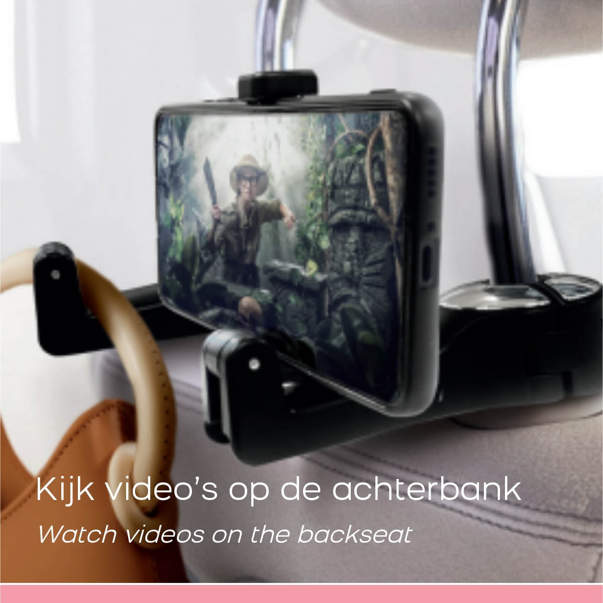 Phoneholder - Multifunctional phone holder and bag hook - Set of 2