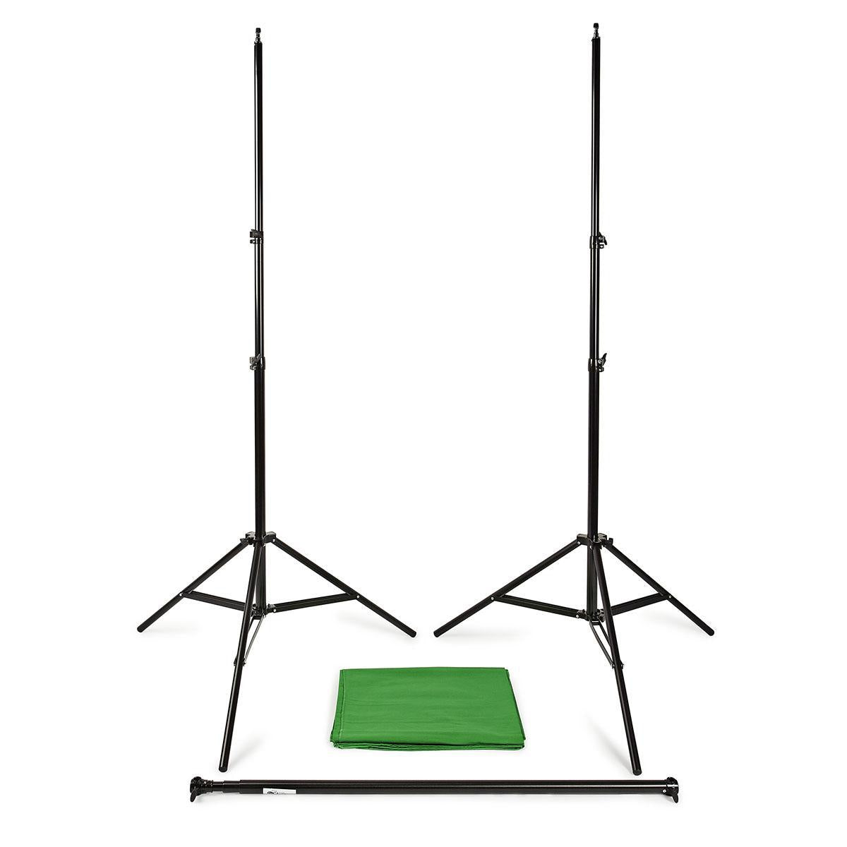 Photo Studio Background Set | 1.90 x 2.95 m | Suitcase included | Tripod included | Black | 1 pc.