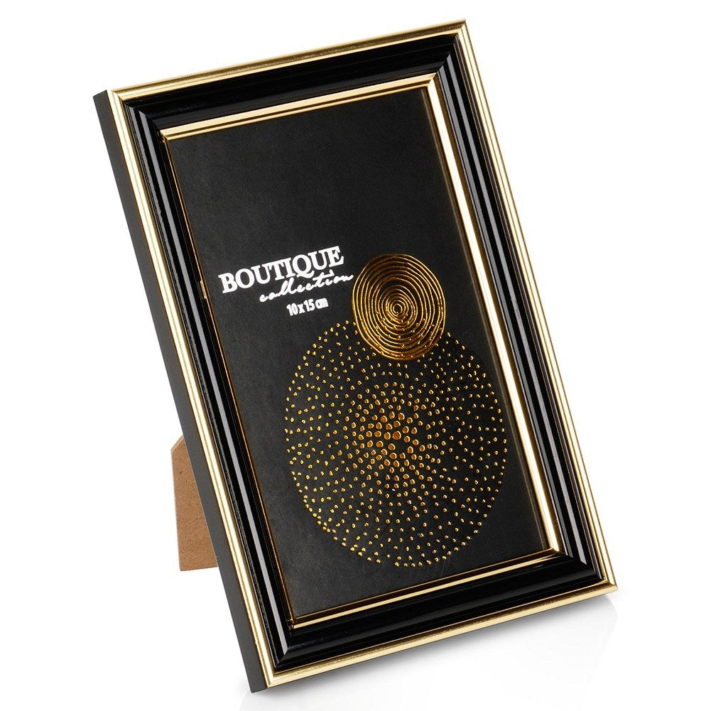 Photo frame black gold 10x15 cm