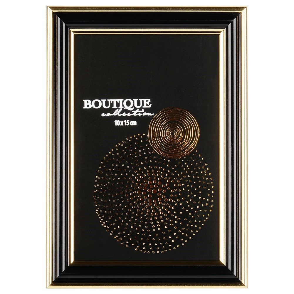 Photo frame black gold 10x15 cm