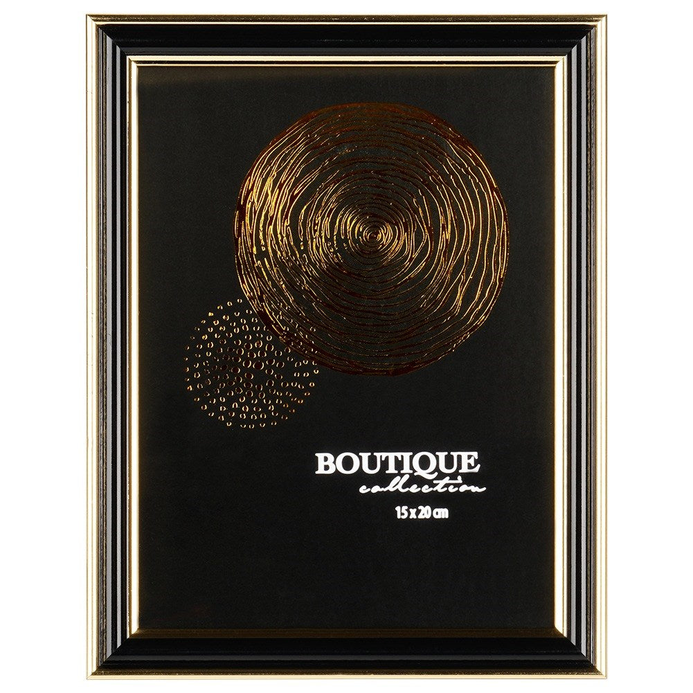 Photo frame black gold 15x20 cm