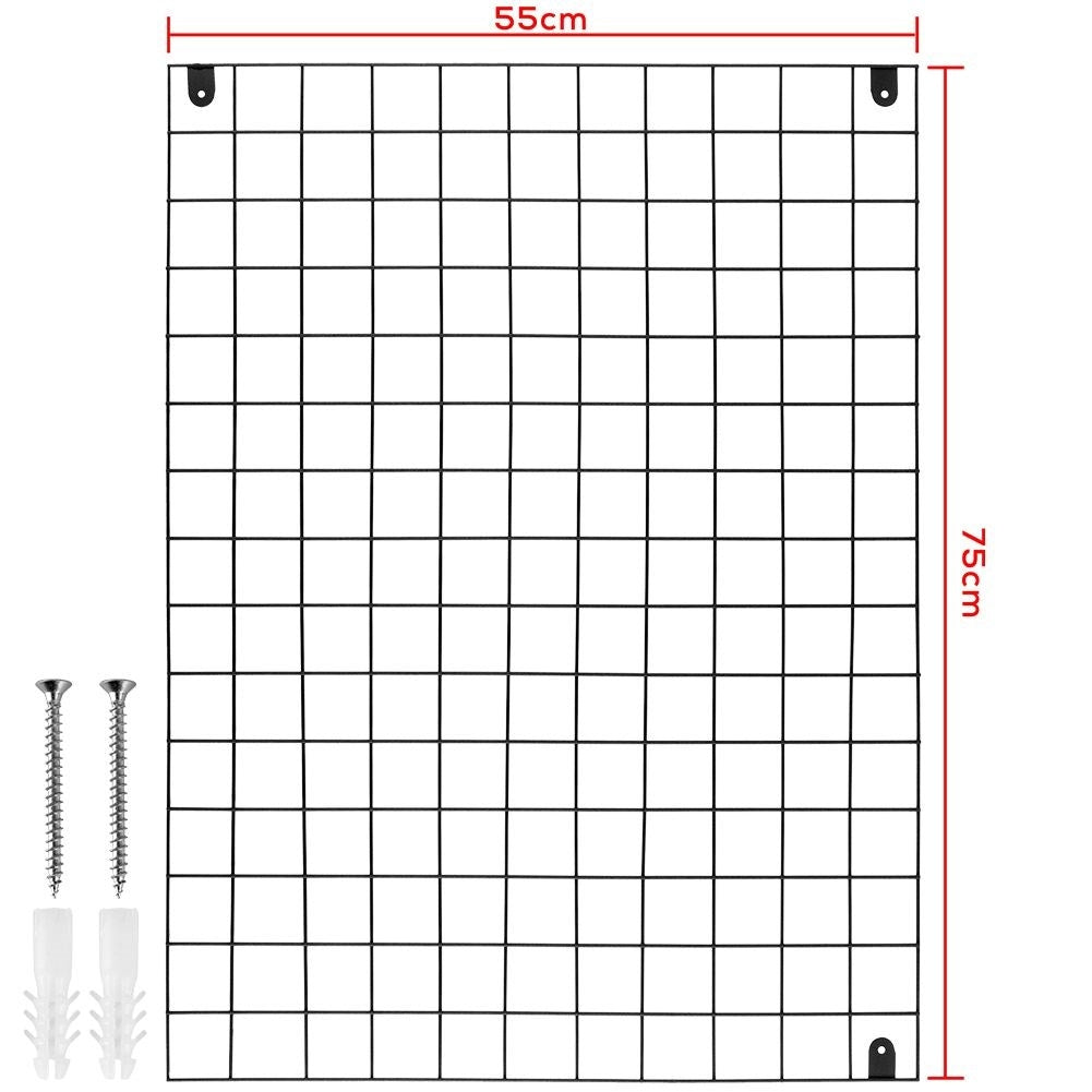 Photo grids in black metal for decoration and organization