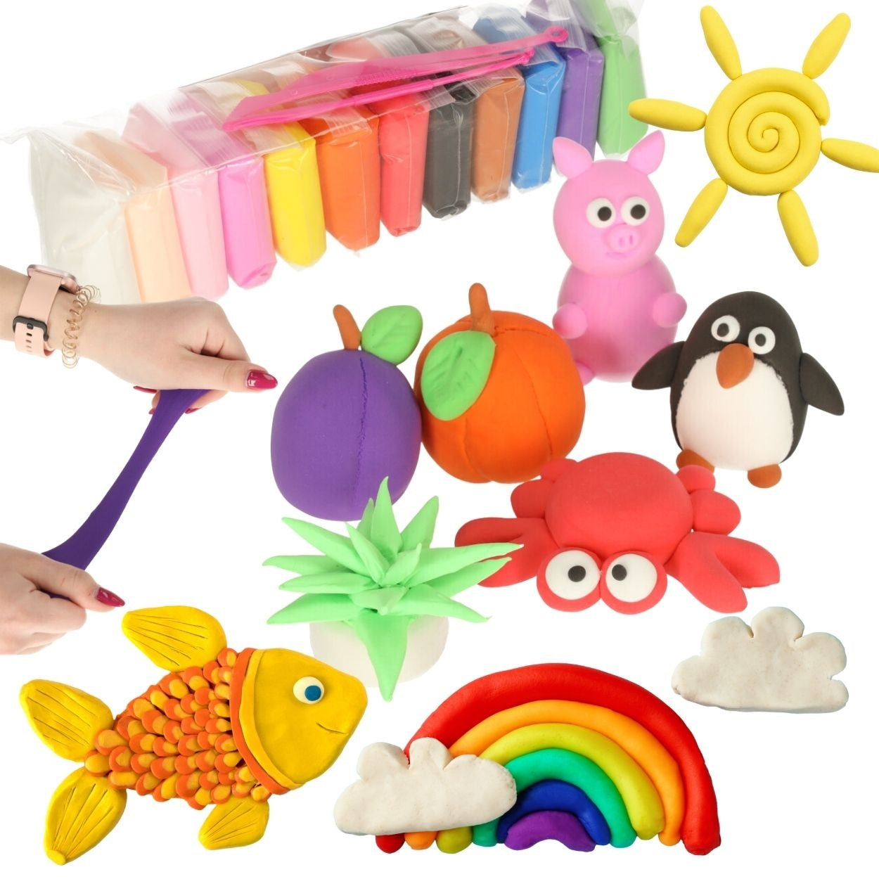 Piankolina plasticine polymer clay 12 colours