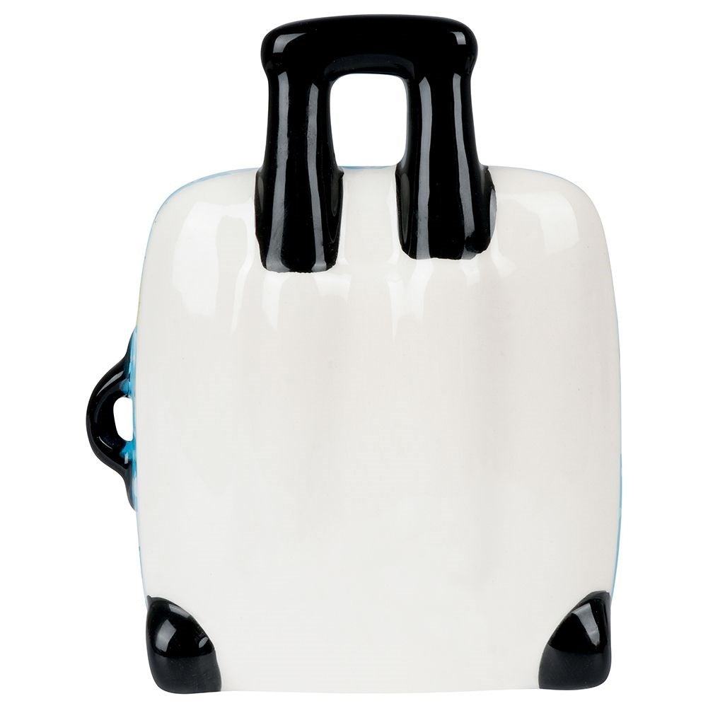 Piggy bank in turquoise ceramic - decorative and practical