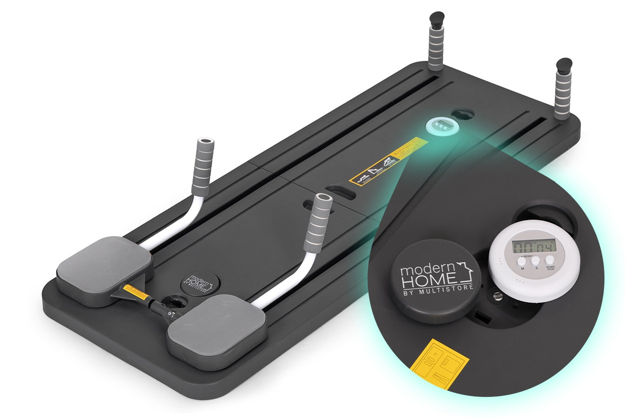 Pilates Reformer Board with LCD, Foldable & Expanders