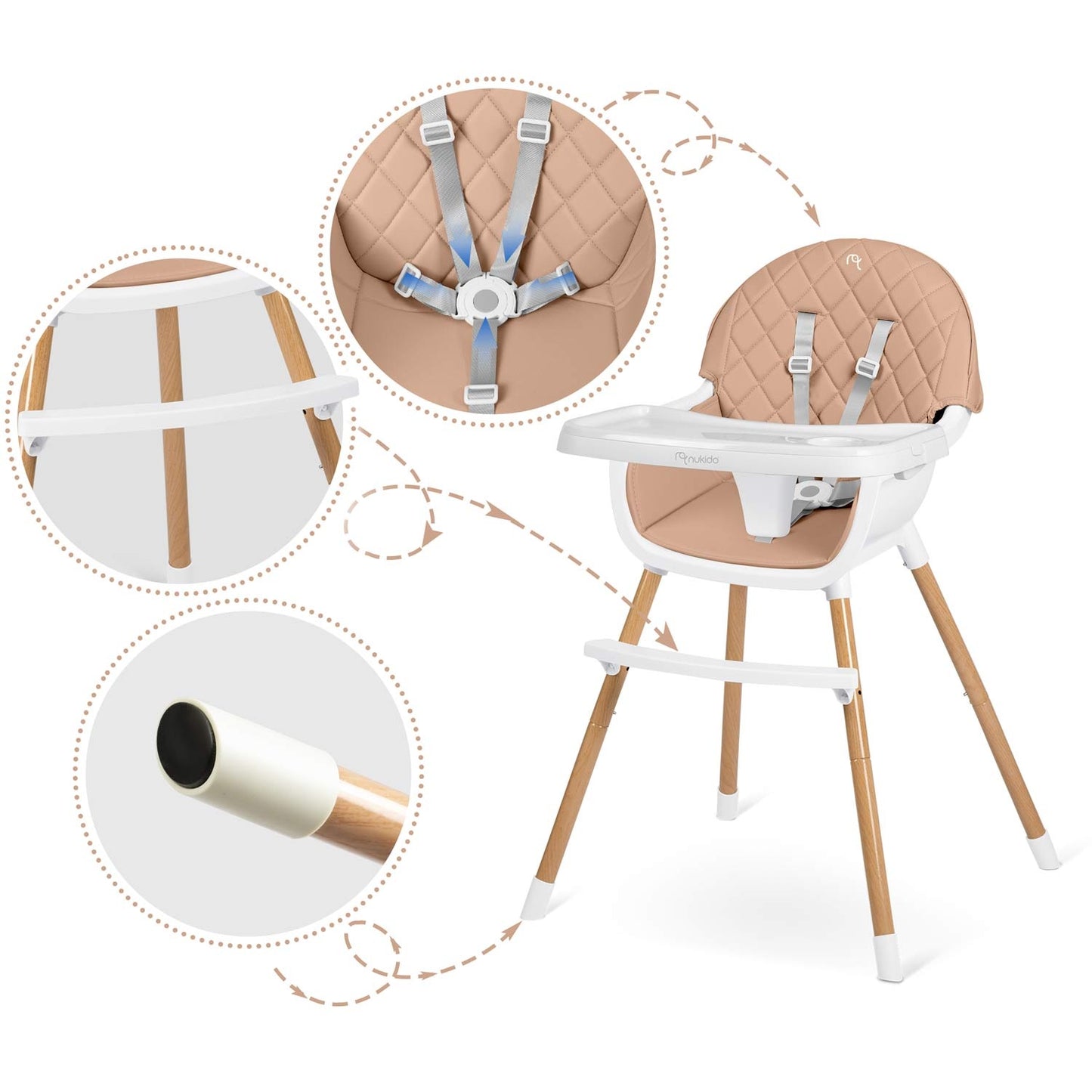 Pink Dining Chair for Children - Nukido Lilo