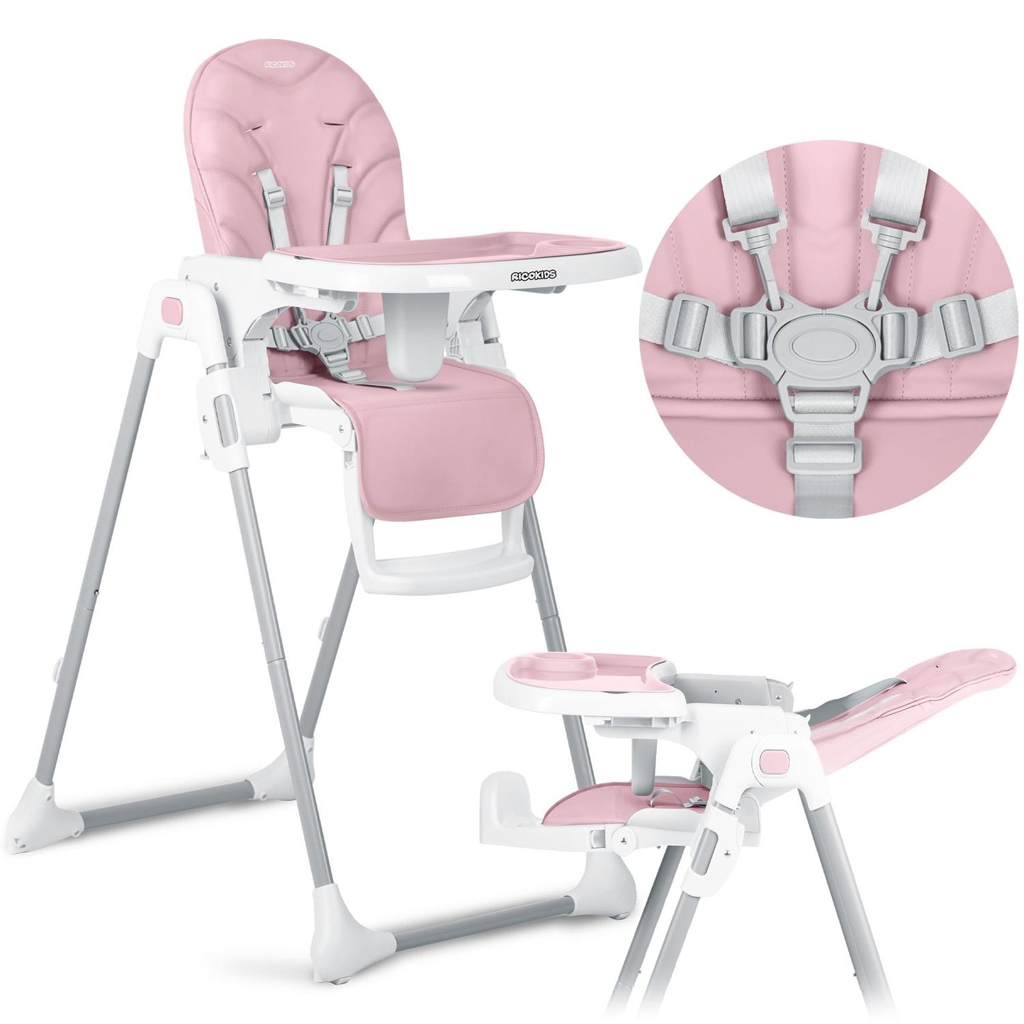 Pink Dining Chair for Children Ricokids Tulo
