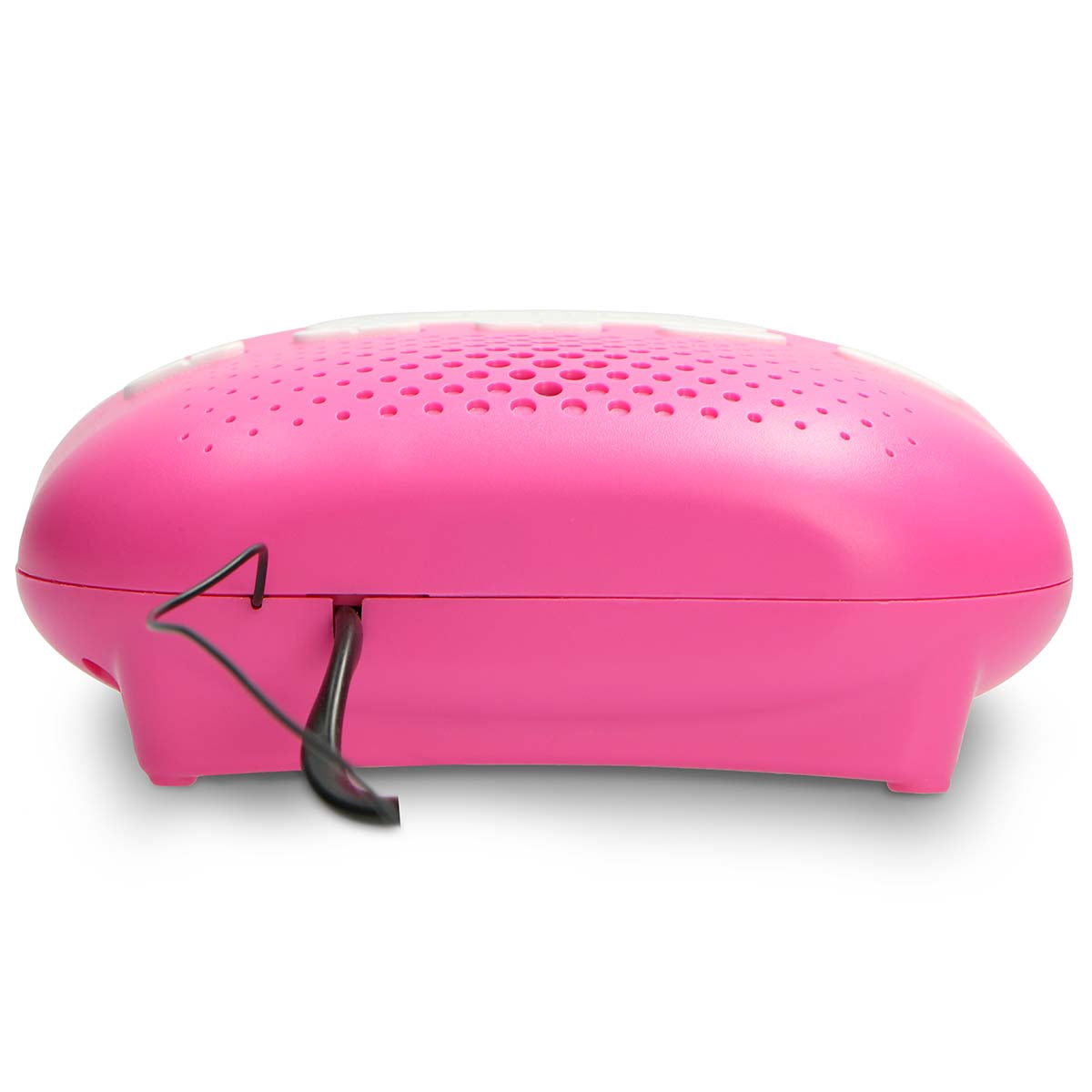 Pink FM Clock Radio with Dual Alarms and Snooze Function