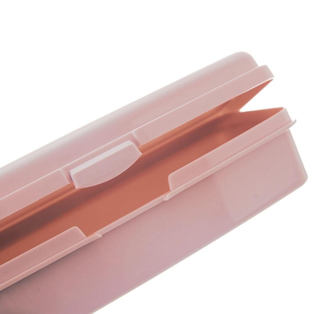 Pink Lunch Box with Charming Cake Motif and Clip Closure