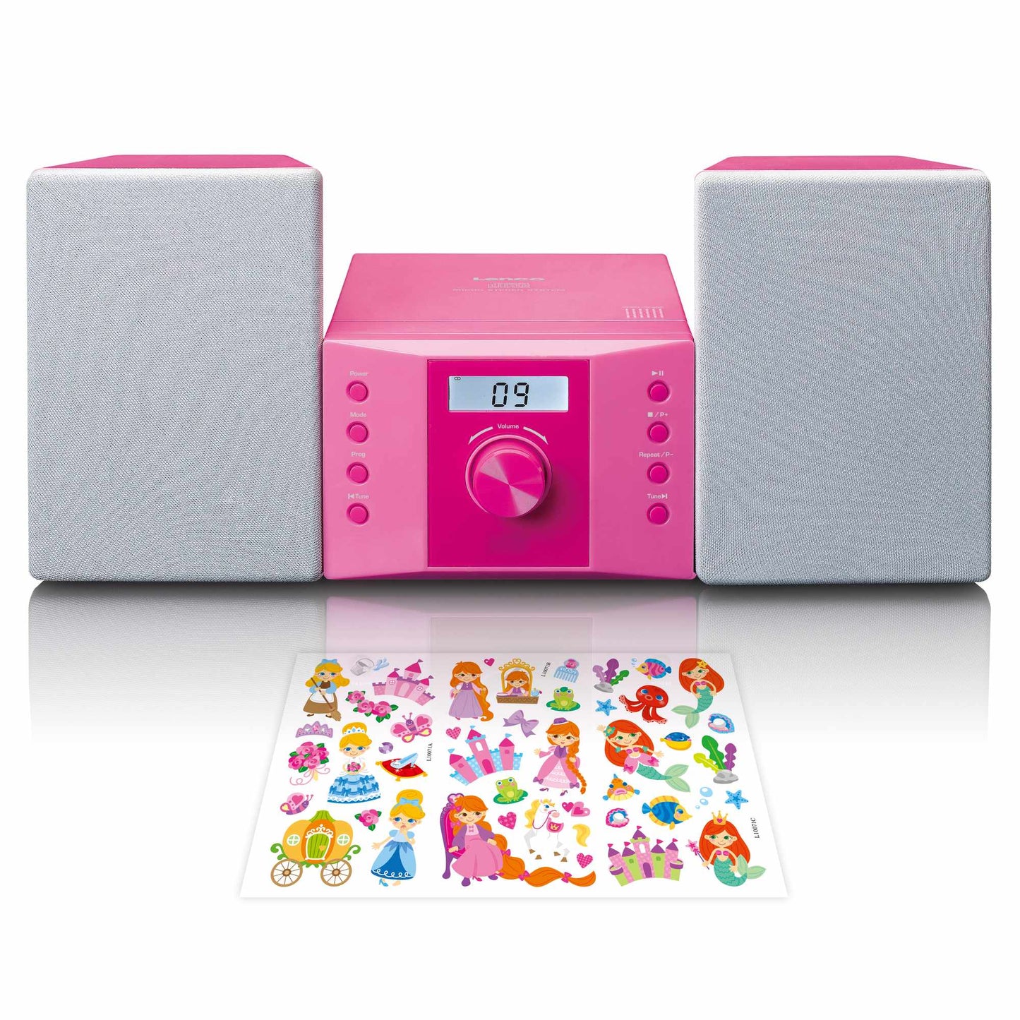 Pink Micro Stereo Set with CD Player and FM Radio