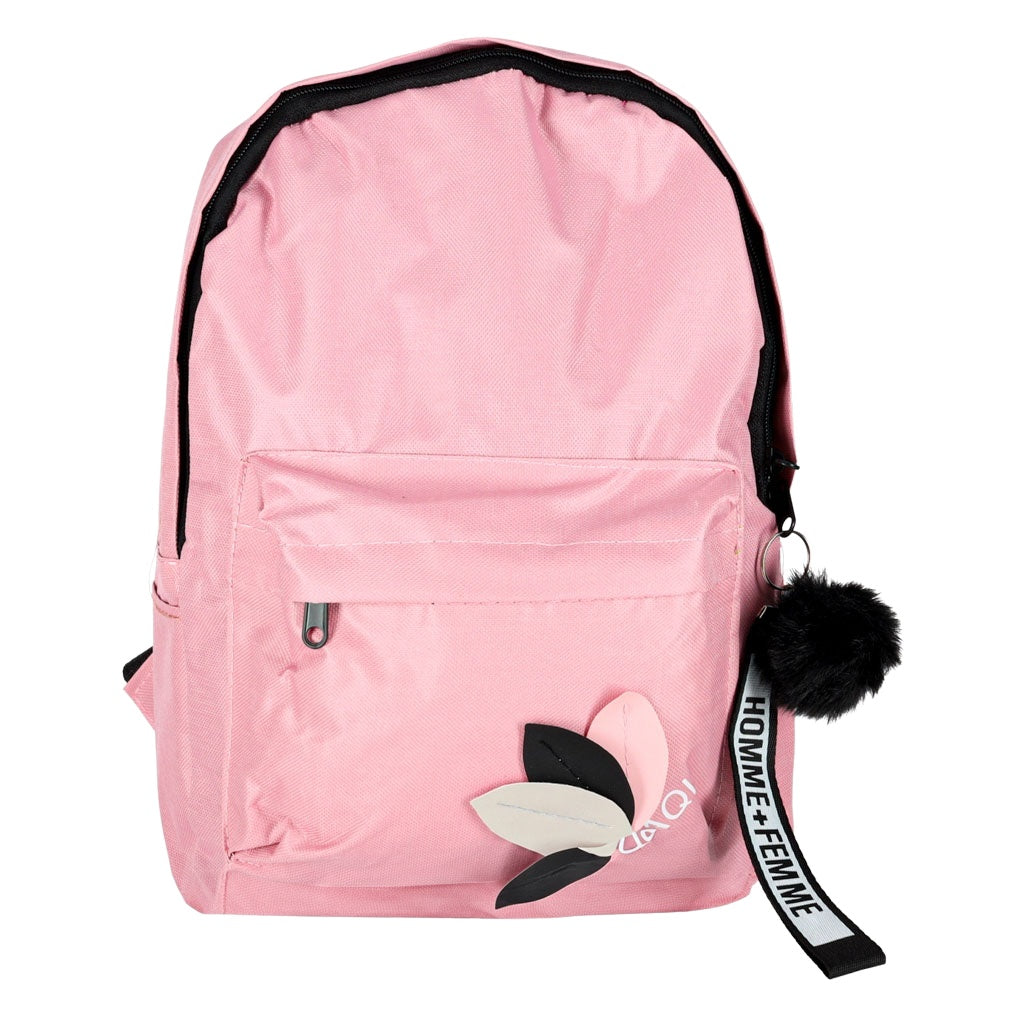 Pink School Backpack, Single Compartment