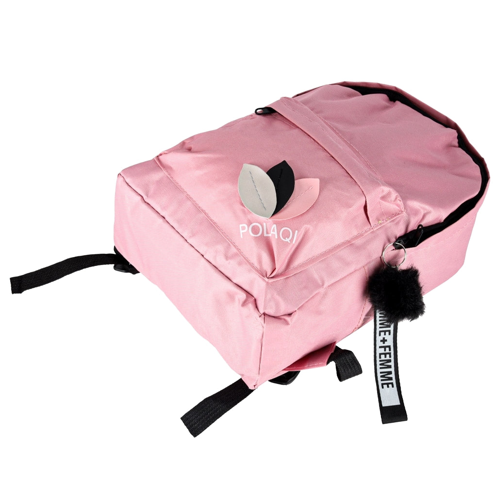 Pink School Backpack, Single Compartment