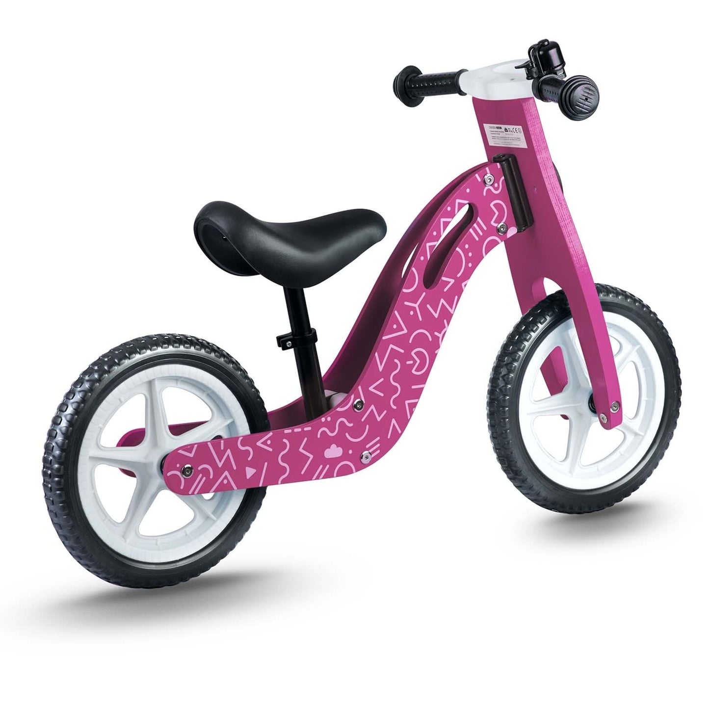 Pink Wooden balance bike Ricokids RC-614