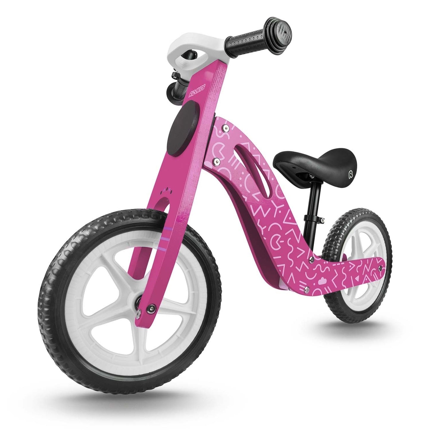 Pink Wooden balance bike Ricokids RC-614
