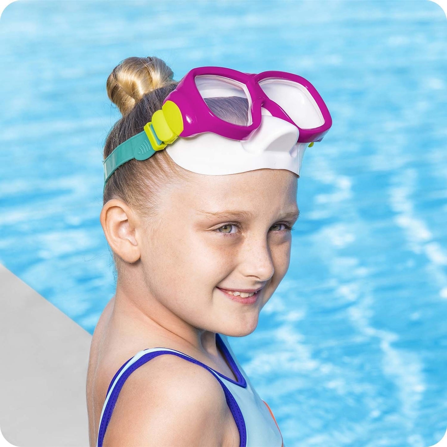 Pink and turquoise swimming mask Bestway 22039