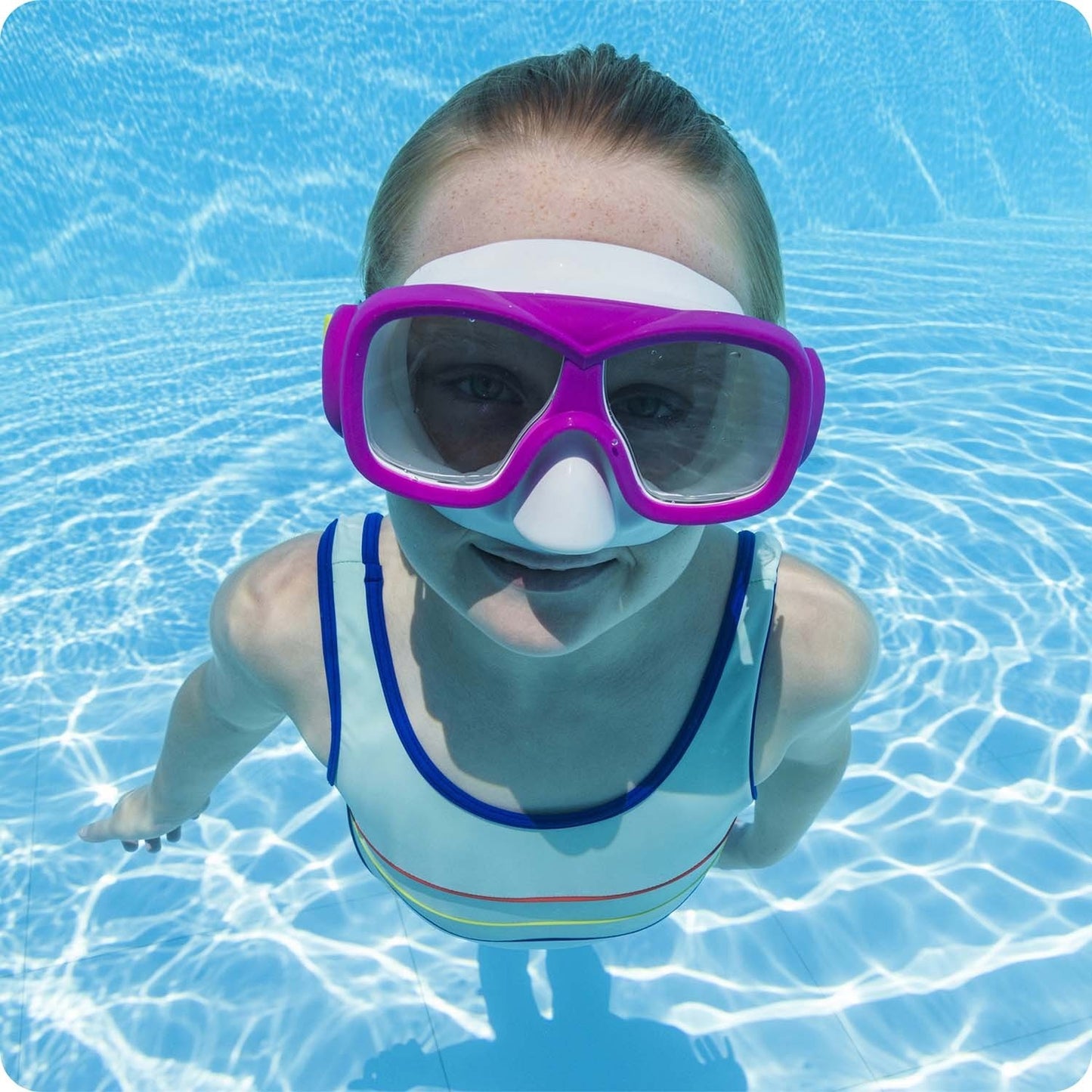 Pink and turquoise swimming mask Bestway 22039