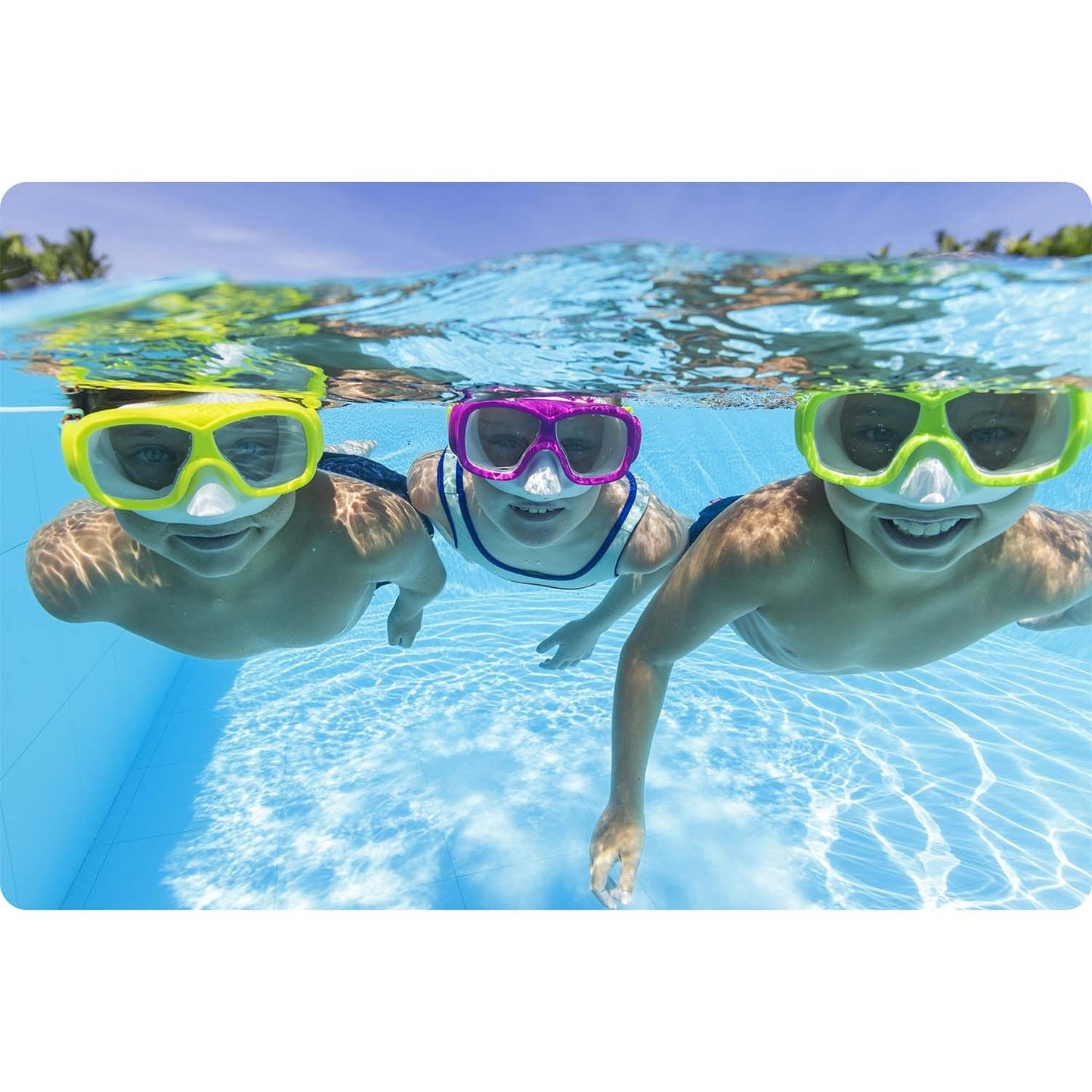 Pink and turquoise swimming mask Bestway 22039