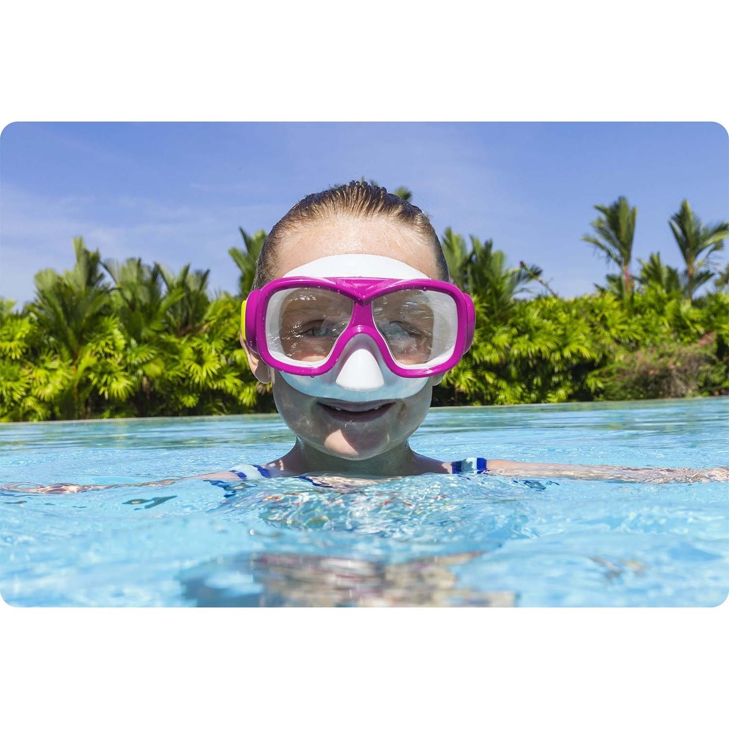 Pink and turquoise swimming mask Bestway 22039