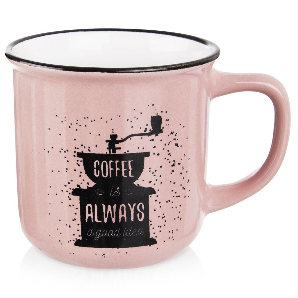 Pink ceramic cup for coffee and drinks - Unique design