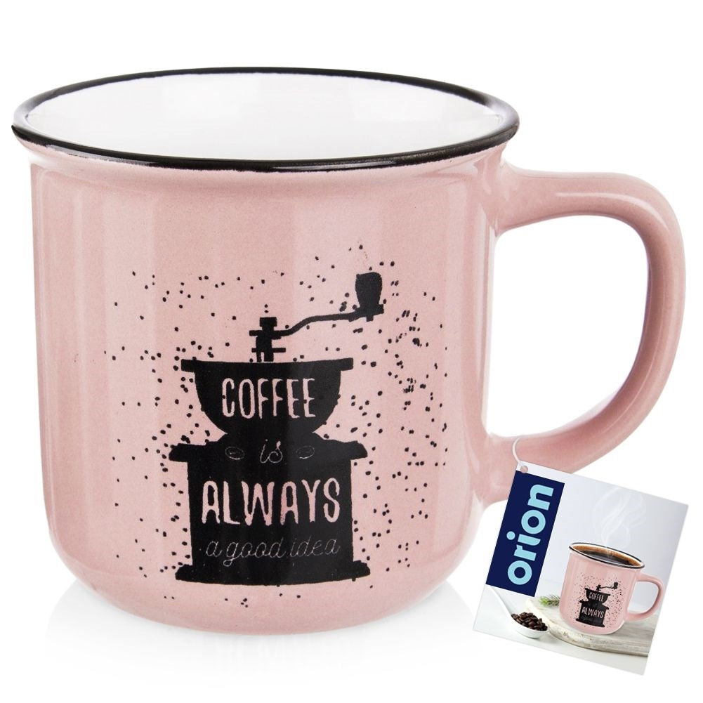 Pink ceramic cup for coffee and drinks - Unique design
