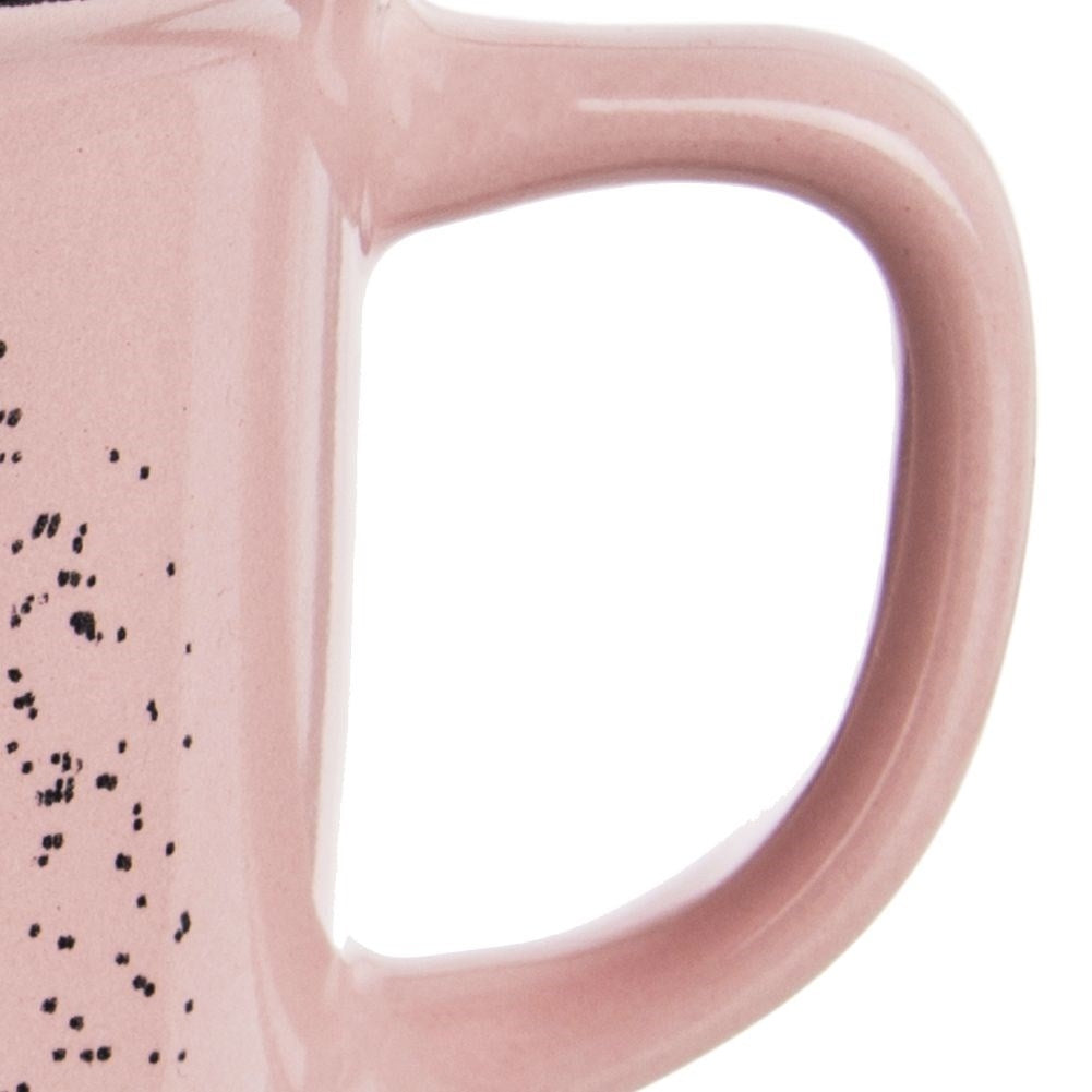 Pink ceramic cup for coffee and drinks - Unique design