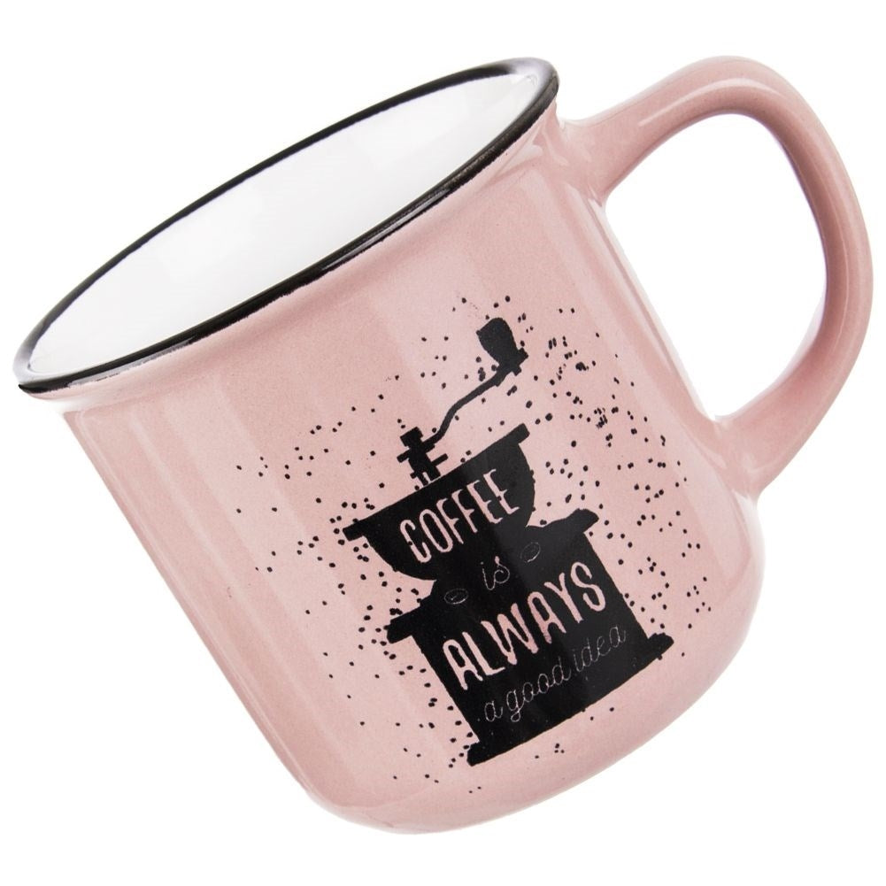 Pink ceramic cup for coffee and drinks - Unique design