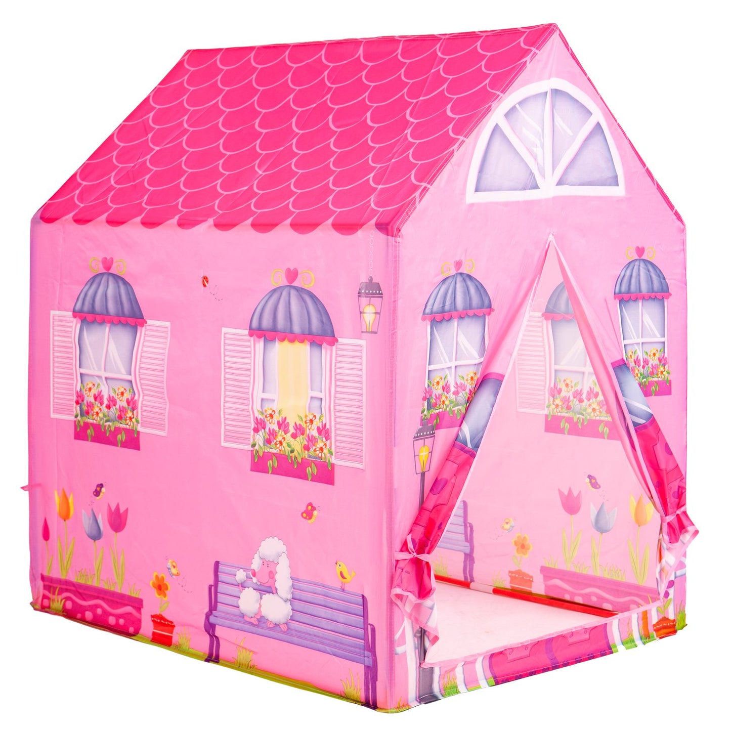 Pink house tent for childrenIPLAY