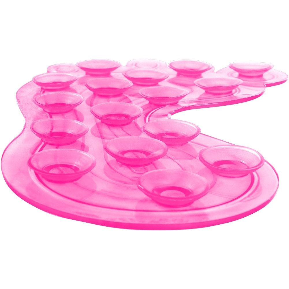 Pink non-slip protection for shower and bathtub with suction cups